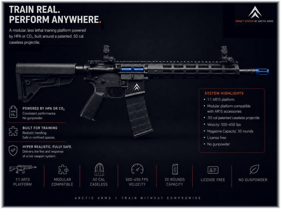 Arctic Arms Impact System weapon platform — modular AR15-based training rifle